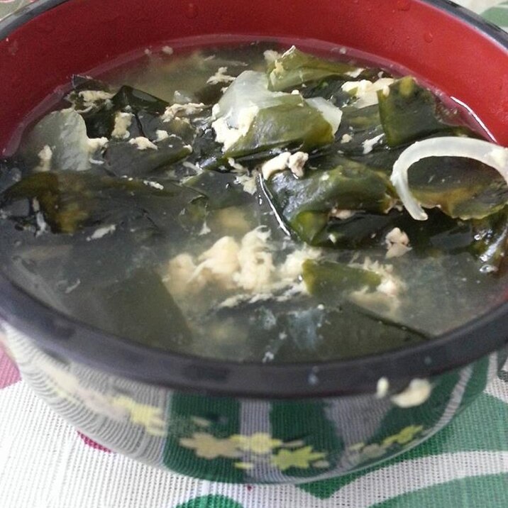 生姜たっぷり!わかめスープ